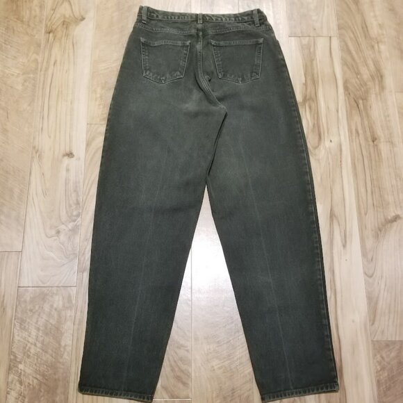 Vintage GAP Best Basics Green Wash Denim Jeans High Waist Tapered Mom Fit Sz 14 - Picture 8 of 12